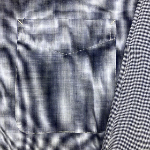 Tommy Hilfiger American Classics Blue Gingham Button Down Dress Shirt Mens 16 - Picture 3 of 11